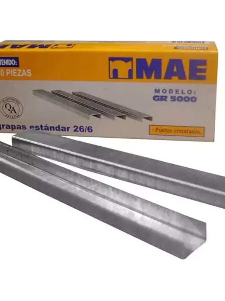 Grapa estandar mae de 26/6 caja con 5000