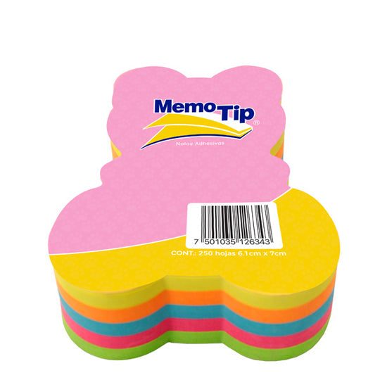Notas Adhesivas Memo Tip forma oso con 2