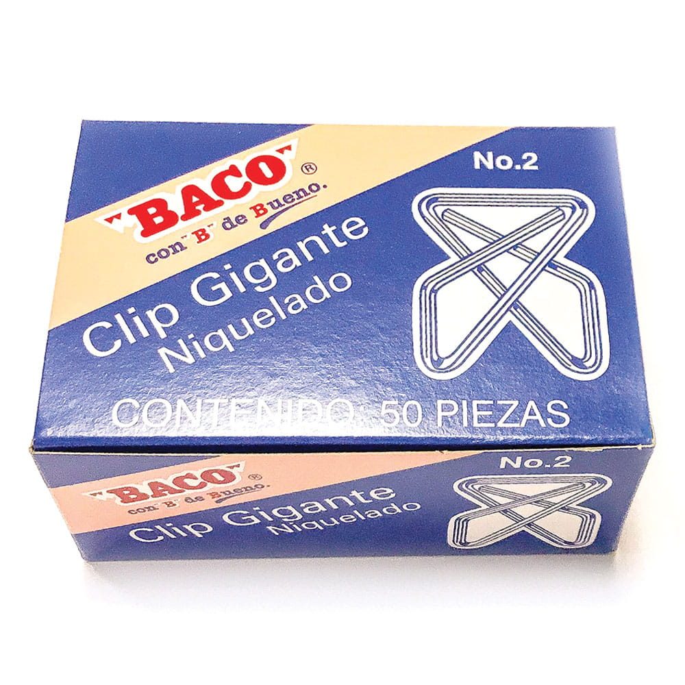 Clip BACO mariposa gigante niquelado No.