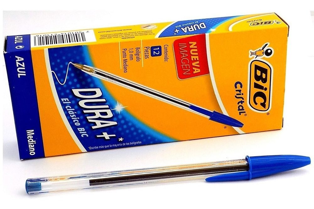 PLUMA BIC AZUL CAJA C12