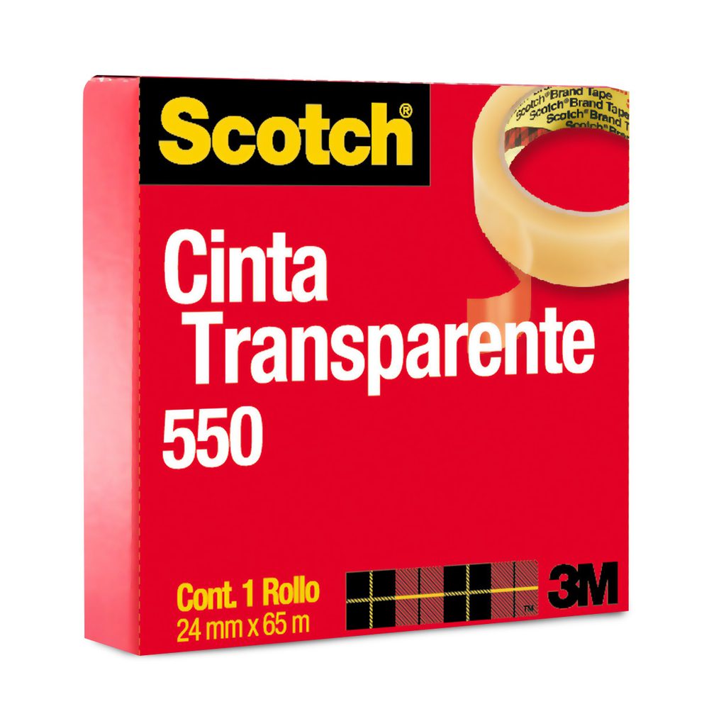 Cinta 550 transparente Scotch 3M 24x65 c
