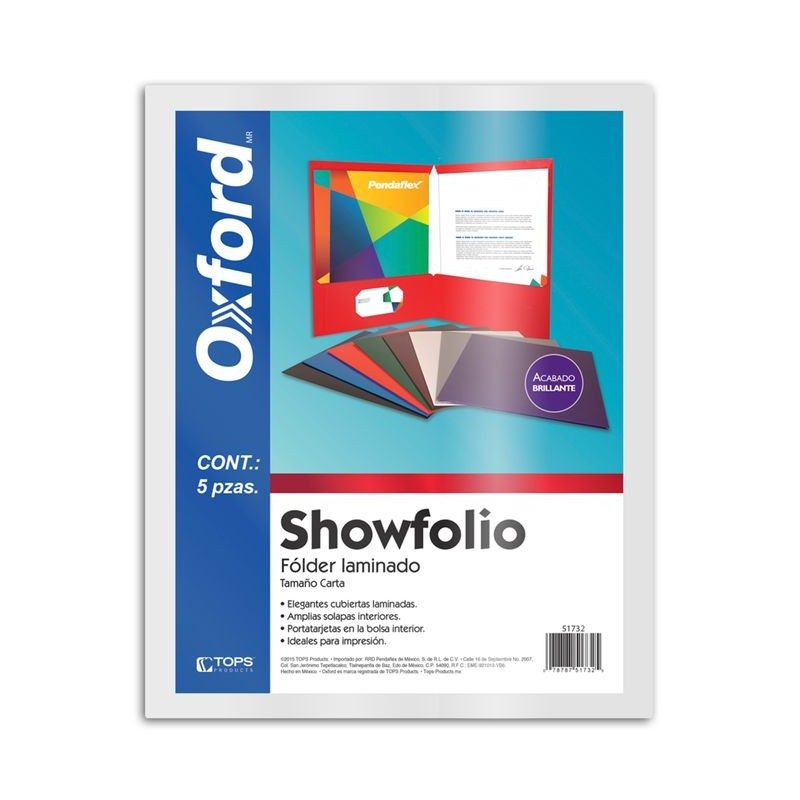 Folder showfolio laminado Oxford carta c
