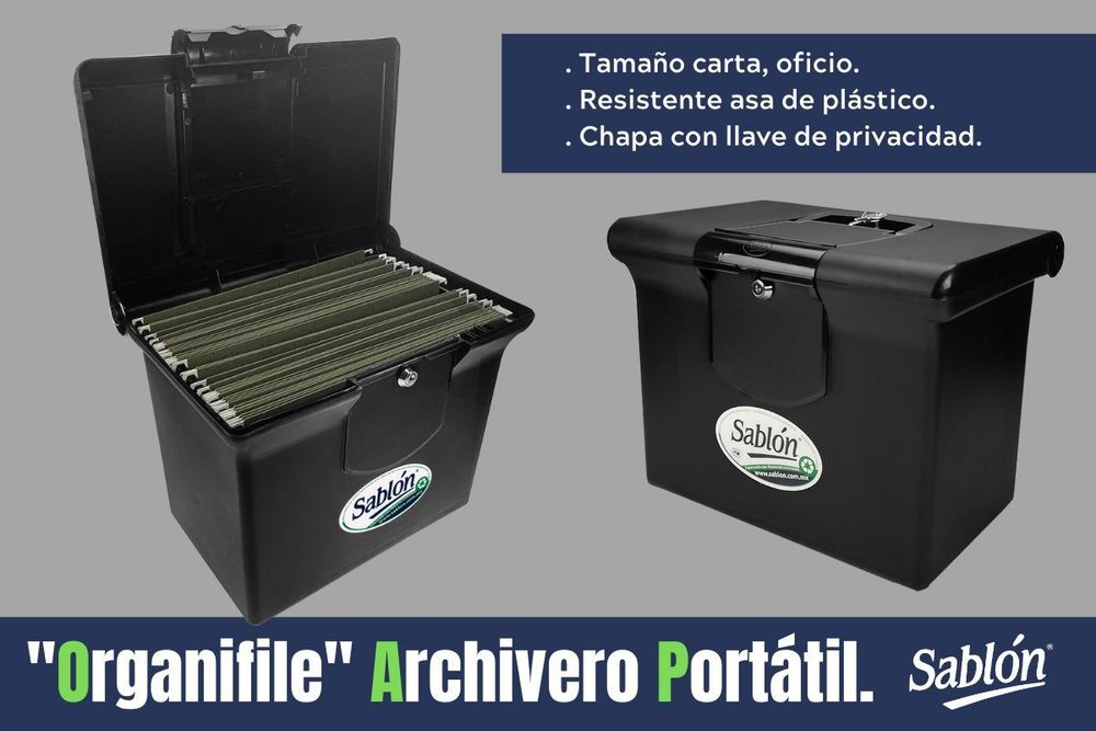 Archivero portátil Sablón carta color ne