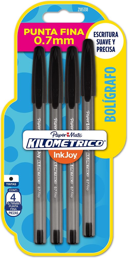 Bolígrafo ST kilométrico negro punto fin