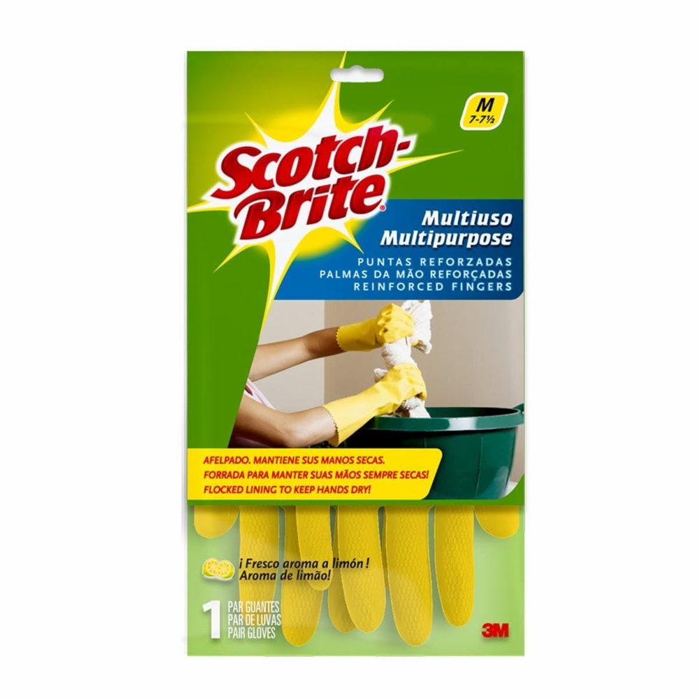 Guantes de latexamarillos afelpados scot