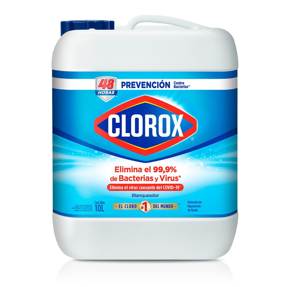 Blanqueador Clorox, cloro 10 Lt.