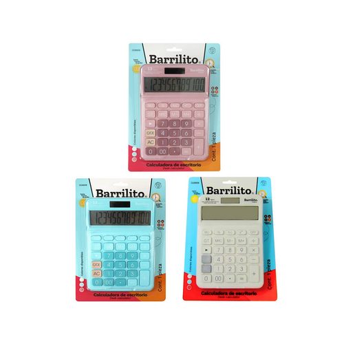 CALCULADORA ESCRITORIO BARRILITO COLORES