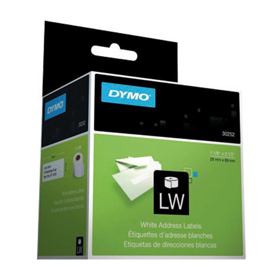 Etiqueta DYMO blanca de 89x28mm blíster
