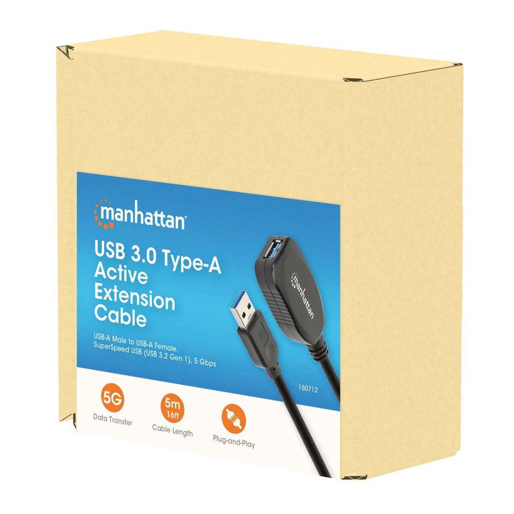 Cable Extensión USB Manhattan USB A 3.0