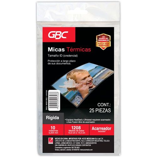Mica térmica 1208 GBC tamaño 10x14.5cm f