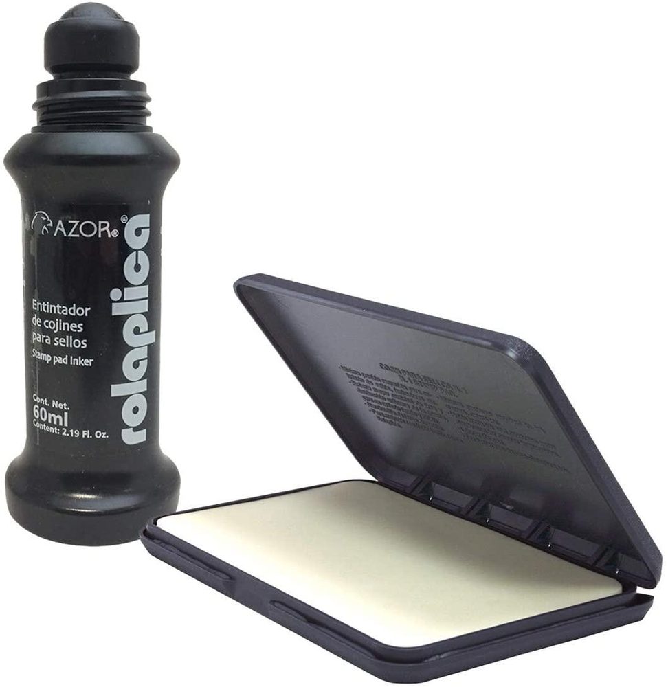 Tinta para sello Rolaplica Azor color ne