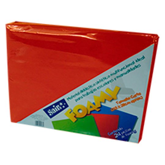 Foamy saira tamaño carta rojo 24 pieza