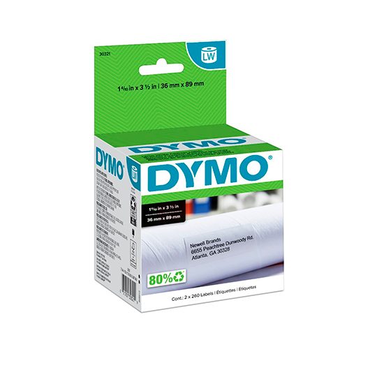 LM-Etiqueta Dymo Label Writer negro sobr