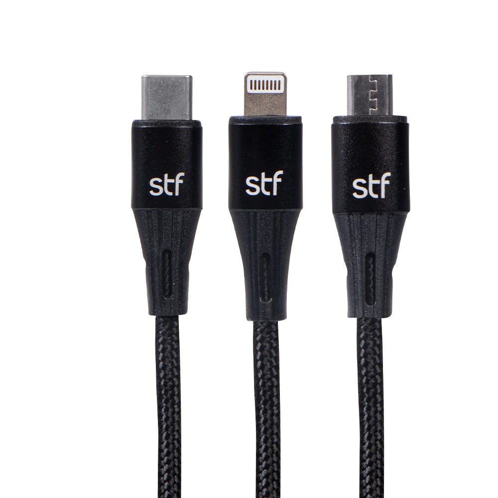Cable 3 en 1 STF carga rápida entrada US