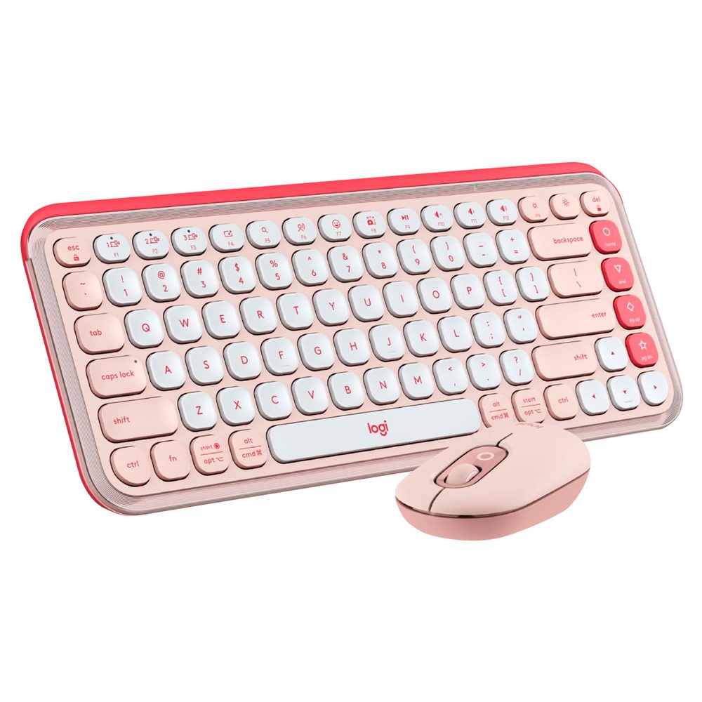 Teclado/mouse Logitech Pop Icon Inalambrico Bluetooth Easy-switch Blanco