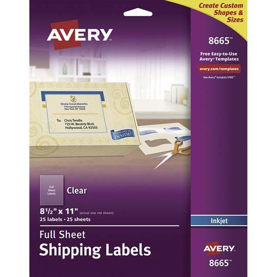 Etiqueta tecnología inkjet AVERY traslúc
