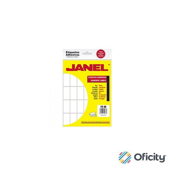 Etiqueta blanca JANEL clasica no. 23 con