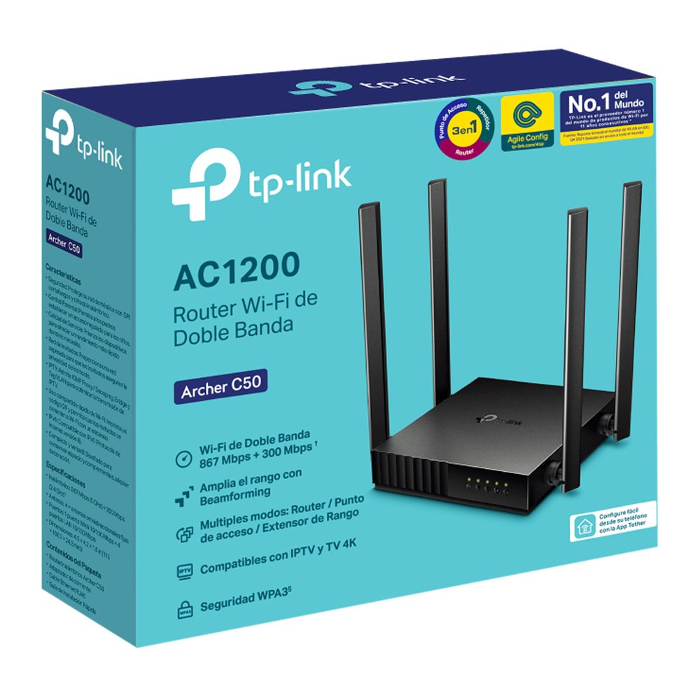 Router TP-Link WiFi Doble Banda AC1200