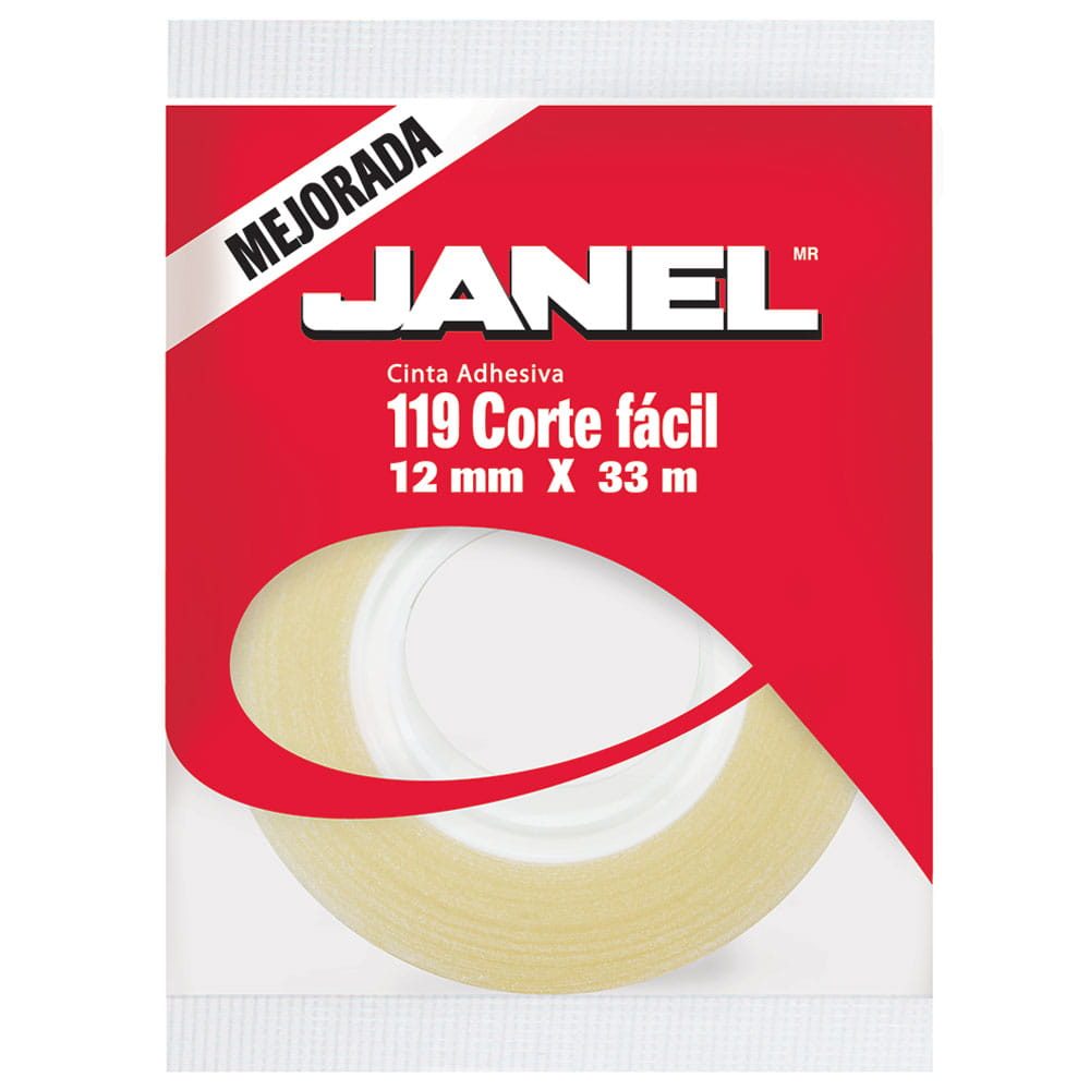 Cinta adhesiva transparente JANEL 12x33