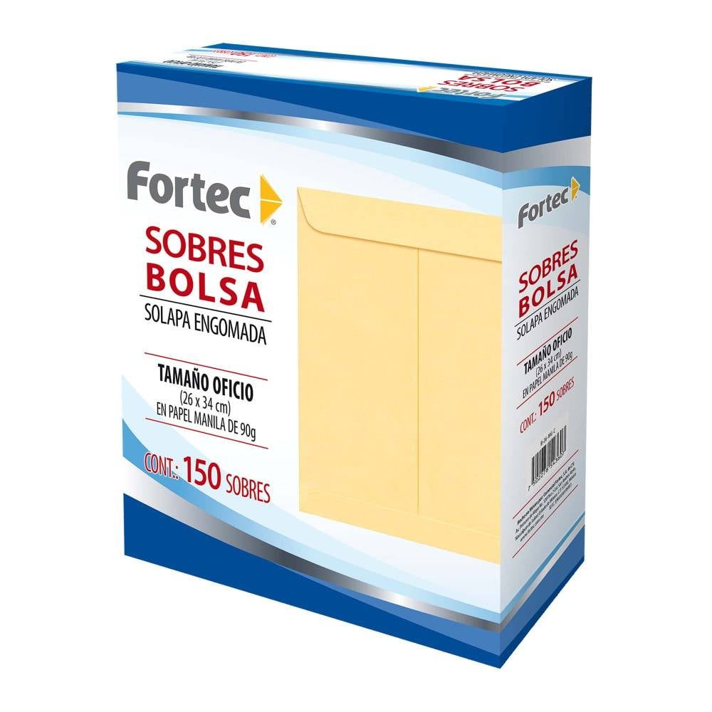 Sobre manila engomado Fortec oficio caja