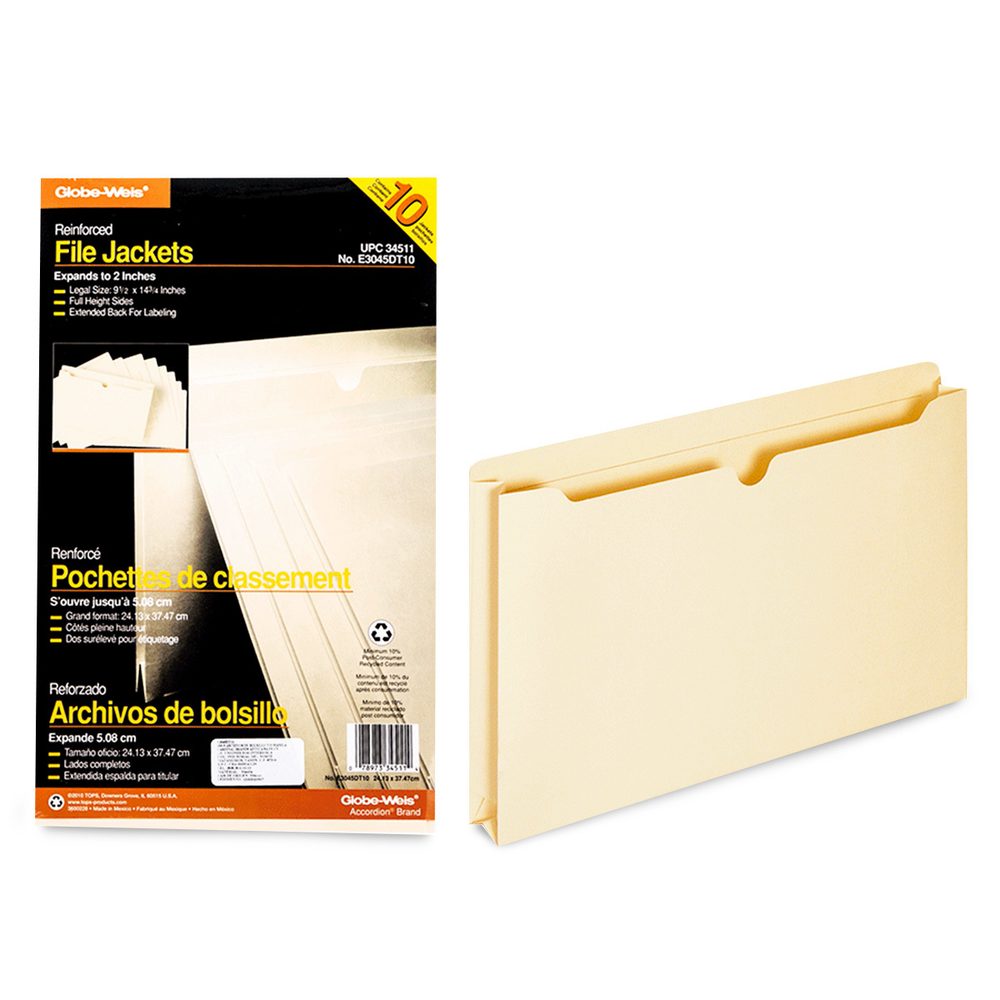 Folder manila tipo bolsa Globe-Weis ofic
