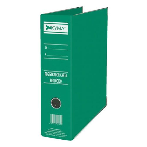 REGISTRADOR VERDE JASPEADO KYMA TAMAÑO CARTA