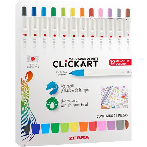 Plumón de arte ZEBRA Clickart Vivid Dese