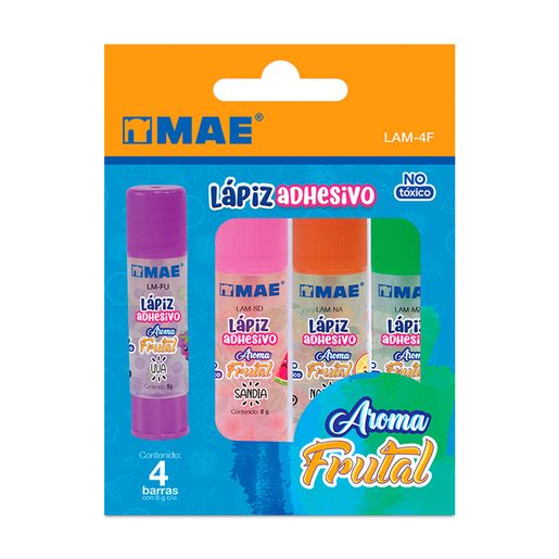 Lapiz adhesivo marca MAE transparente co