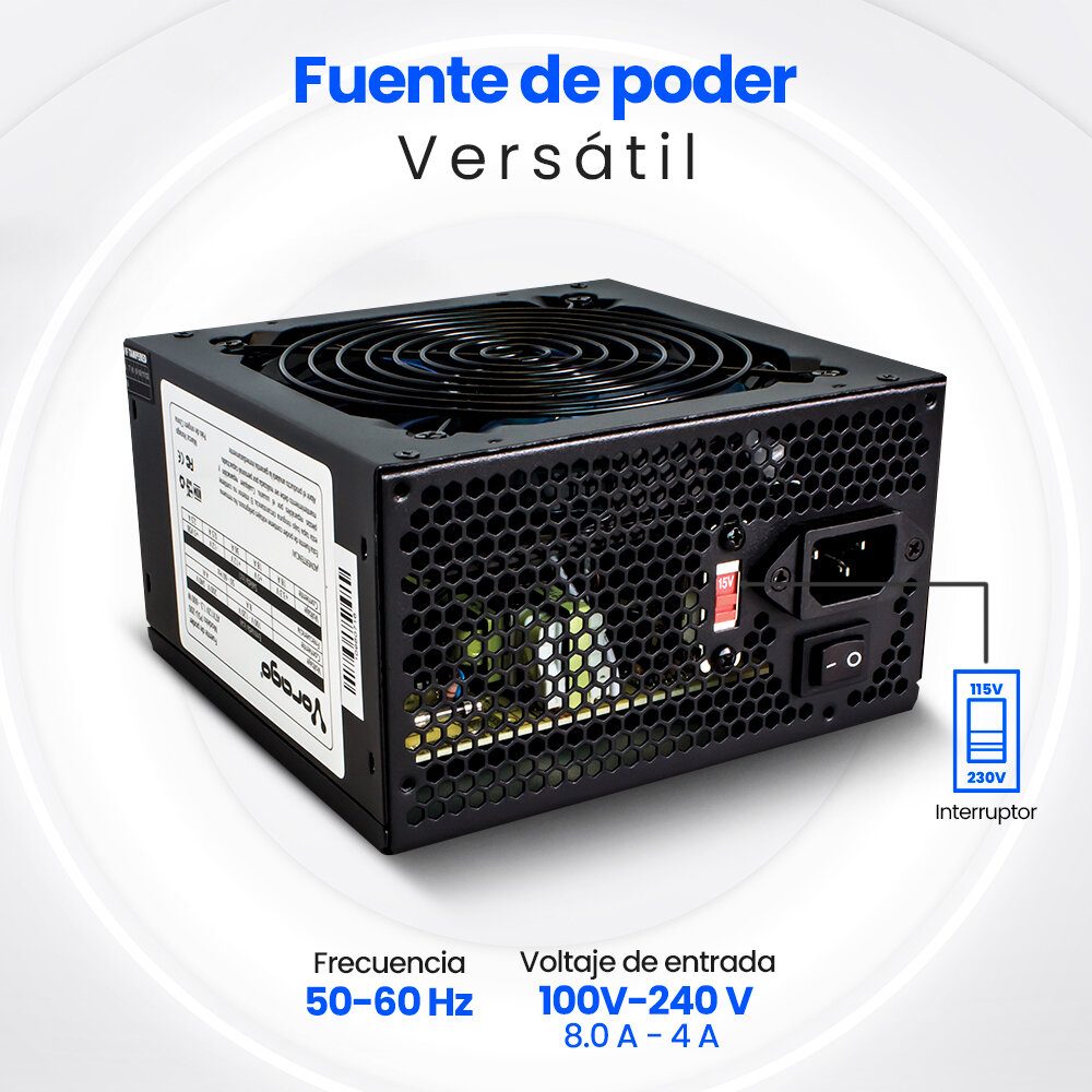 Fuente de Poder / Vorago Start The Game / PSU-200 Iluminada 600WATTS 2 X SATA Caja