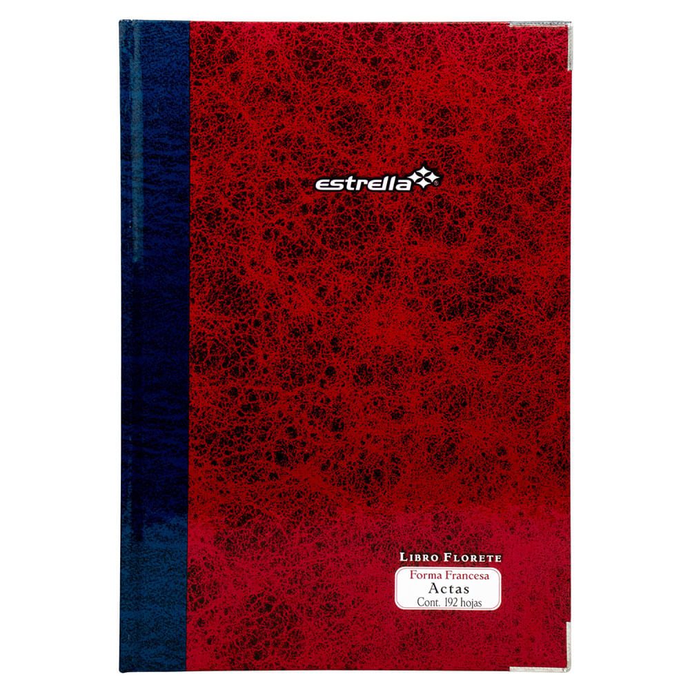 LIBRO FLORETE ACTAS ESTRELLA FORMA FRANC