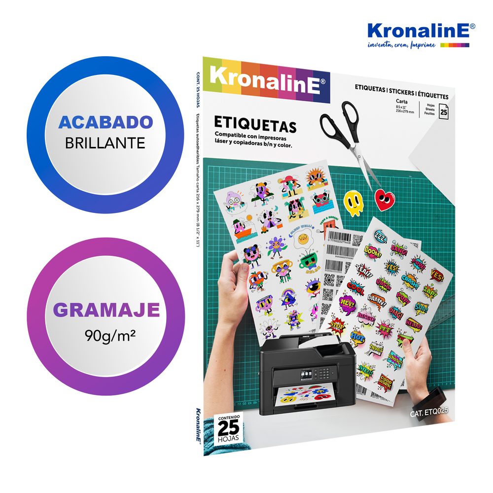 Etiqueta laser Kronaline ETQ025 tamaño c
