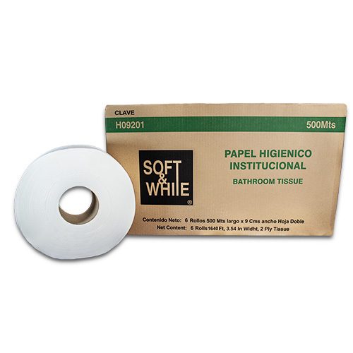 Papel Higiénico blanco soft & white,caja