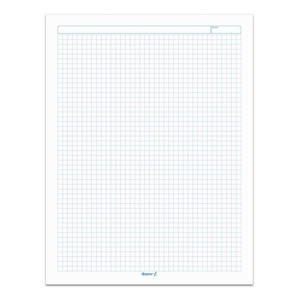 Block Rayter, tamaño carta, cuadro, 5mm