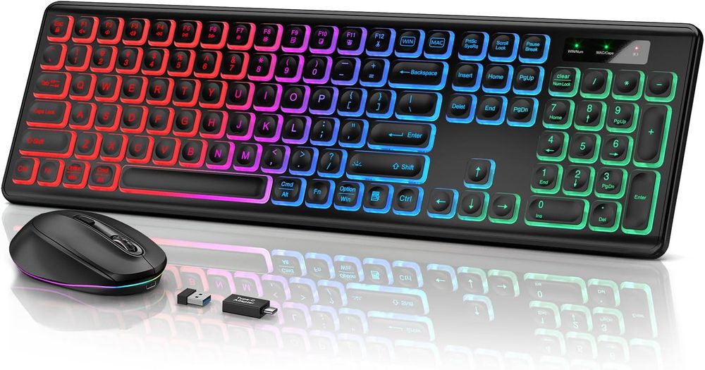 LM-Teclado Y Ratón USB, RGB, Combo Negro