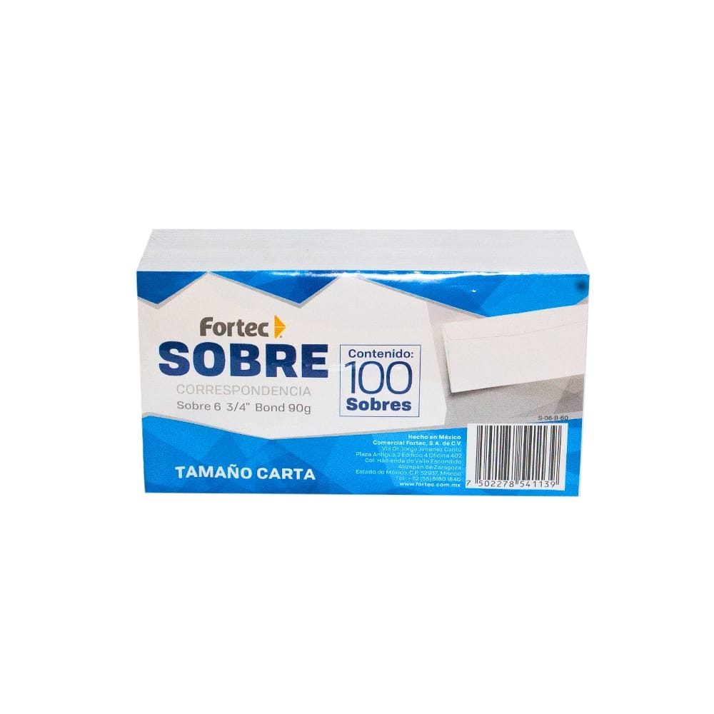 Sobre correspondencia blanco Fortec cart