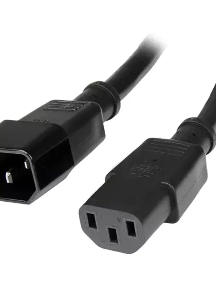Cable de Corriente de 90CM de Extension - C14 a C13 - 14 Awg - 15A 125V - de Servicio Pesado - Startech.com Mod. PXT100143