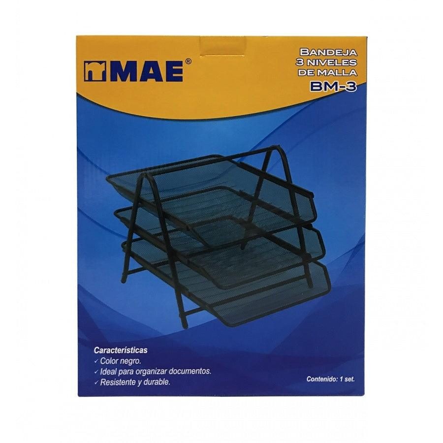 Bandeja triple de malla metalica mae col
