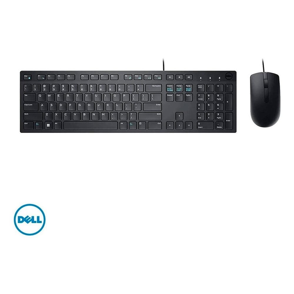 Kit Teclado y Mouse Dell KM300C,  Alámbr