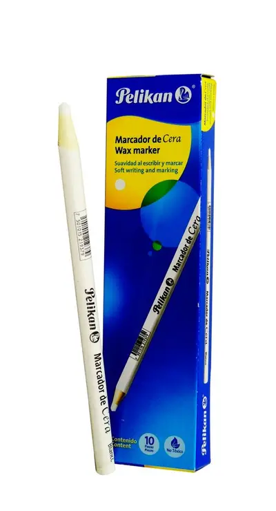 Marcador de cera Pelikan color blanco