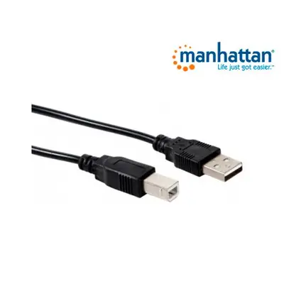 Cable Manhattan USB a-b v2.0 1.8m negro
