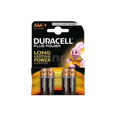 Pila alcalina Duracell AAA blíster 4 +