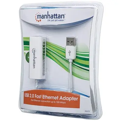 Tarjeta Red, Manhattan, 506731, 10/100 USB V2.0 Mh