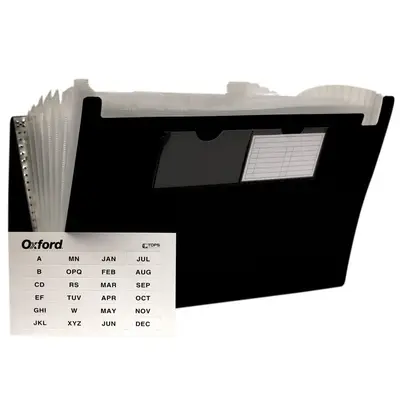 Archivo con divisiones Oxford color negro