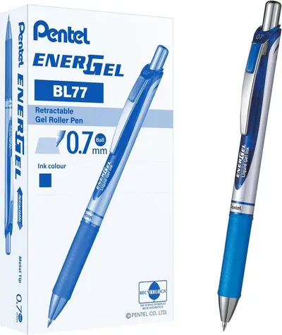 Bolígrafo retractil Pentel Energel azul