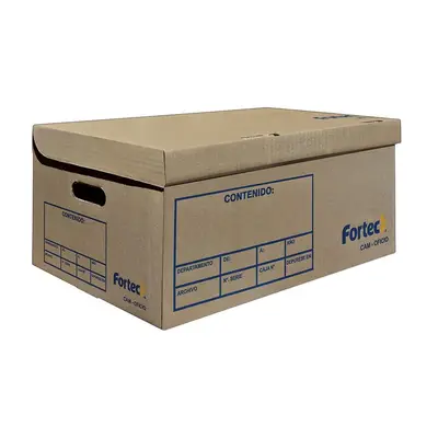 Caja de archivo de cartón Fortec oficio