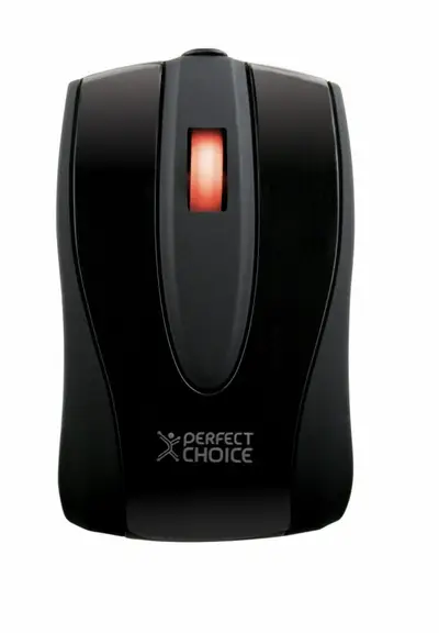 Mouse Mini Alambrico Retractil Optico 1000 DPI Conector USB Easy Line By Perfect Choice - Negro