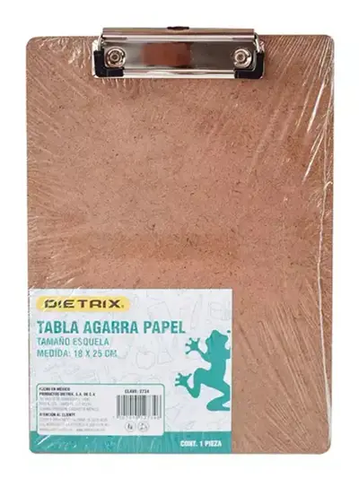 Tabla de madera Dietrix agarra papel