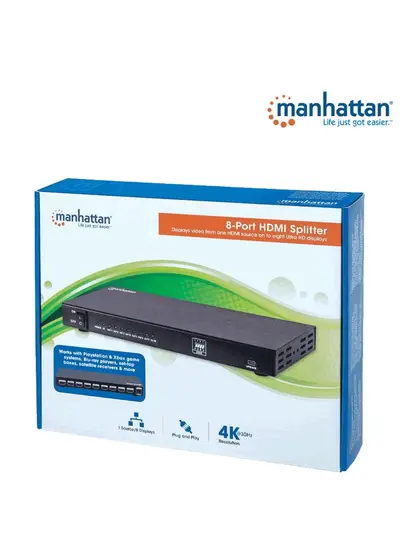 Video Splitter, Manhattan, 207560, HDMI 4K@30HZ, 1 IN:8 Out