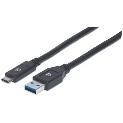 Cable Manhattan USB-C v3.1 15cm Negro.