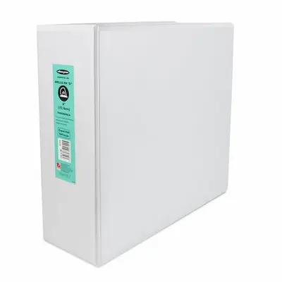 Carpeta panorama herraje D 4" ACCO color blanco tamaño carta capacidad 860 hojas